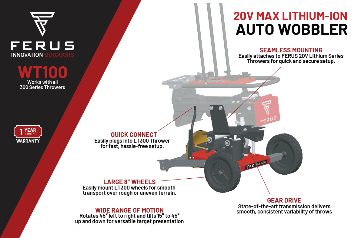 WT100 20 Volt Lithium-Ion Auto Wobbler for LT300 Clay Throwers